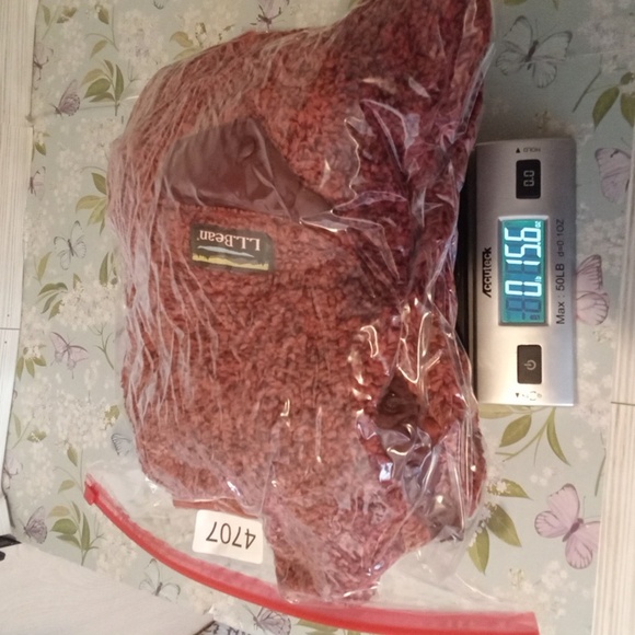 L.L. Bean Rust Pullover Fleece Vintage 4 Snap Button Closure Womens Large - Picture 6 of 6